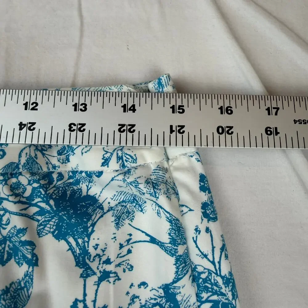 Garnet Hill Toile Pencil Skirt Size 8P Petite